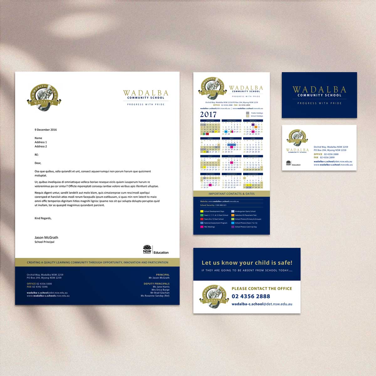 Wadalba Community School Stationary Suite