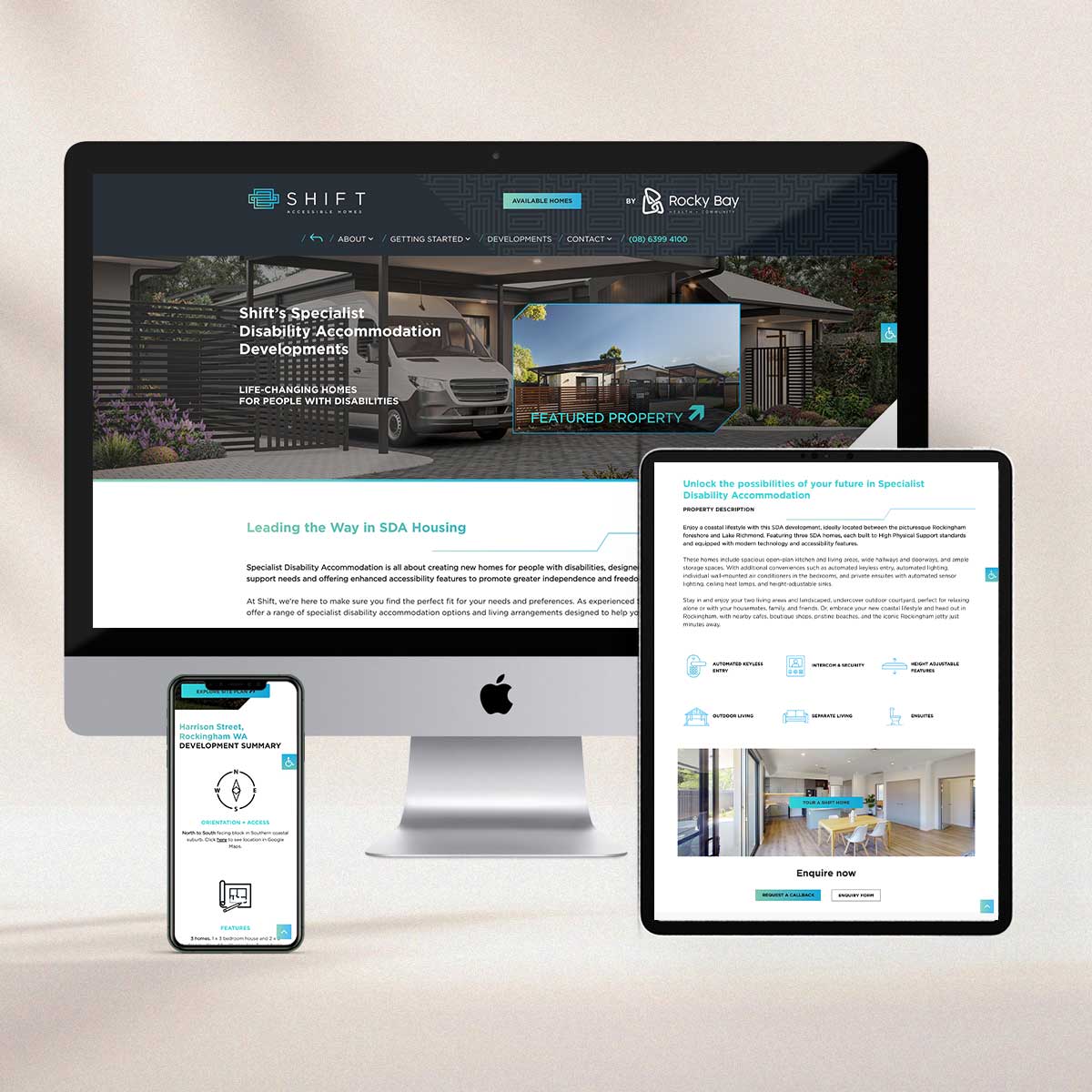 Shift Homes website design