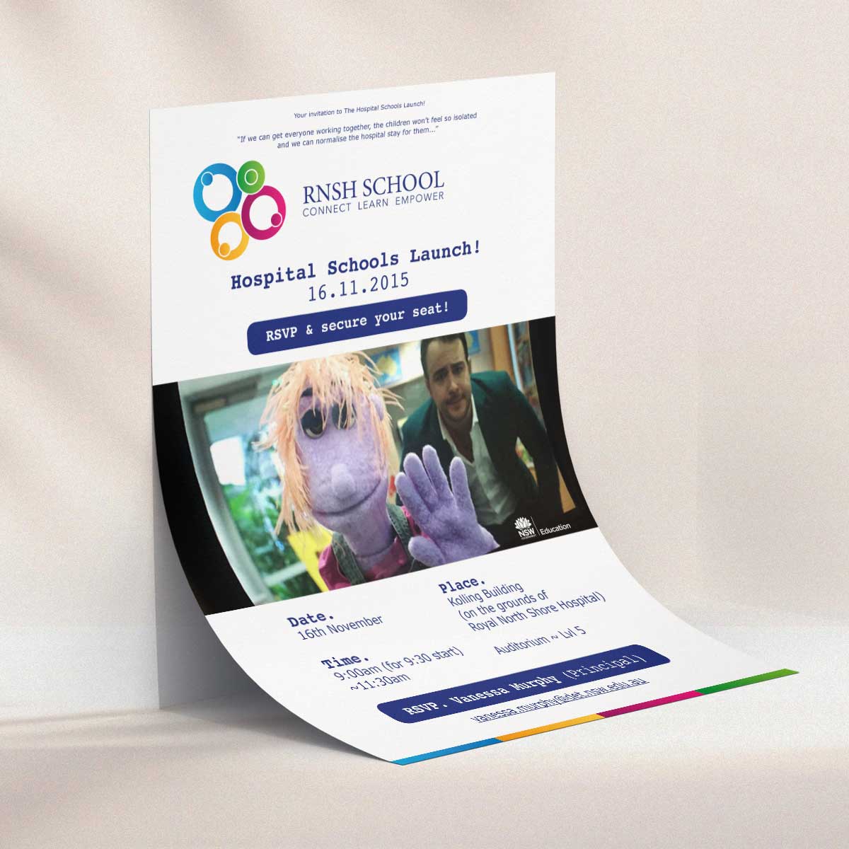 Royal North Shore Hospital School Event Digital Invitation