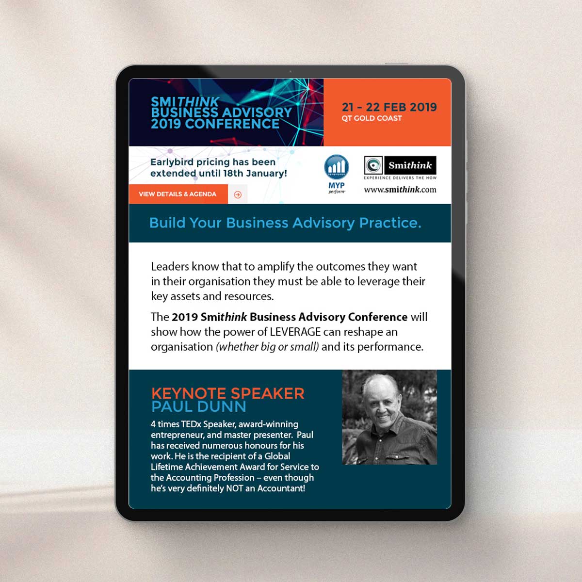Smithink Event Email Campaign