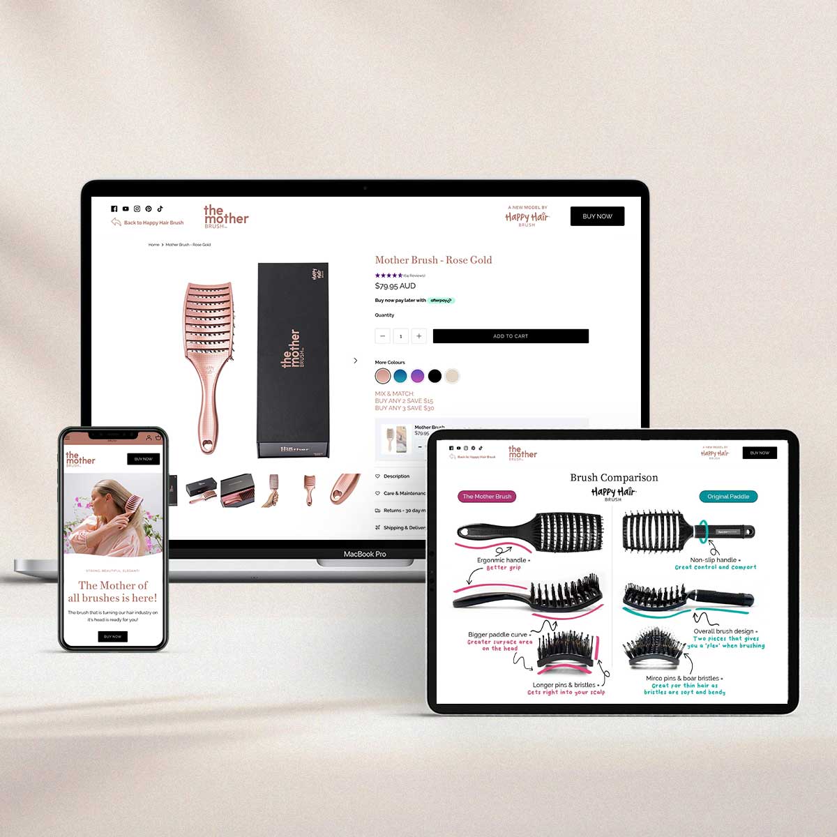 The Mother Brush Web design Shopify