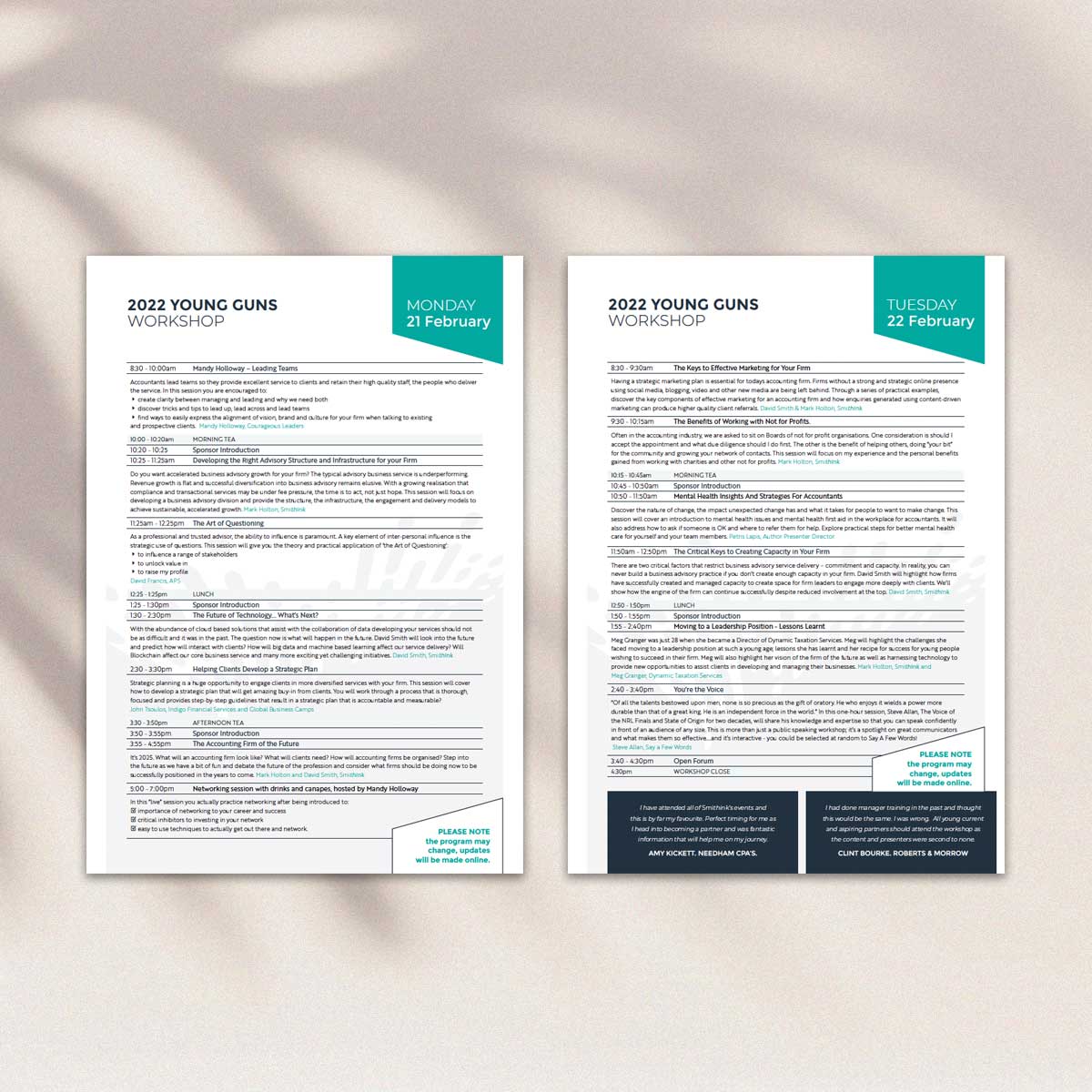 Smithink YoungGuns A4 Flyer