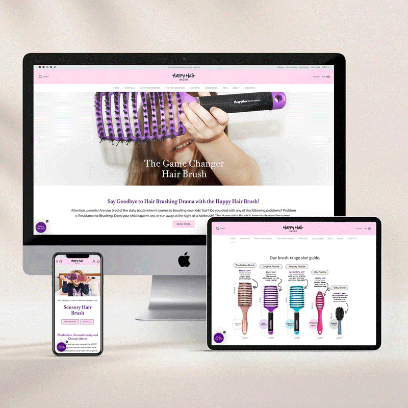 Happy Hair Brush folio snippet