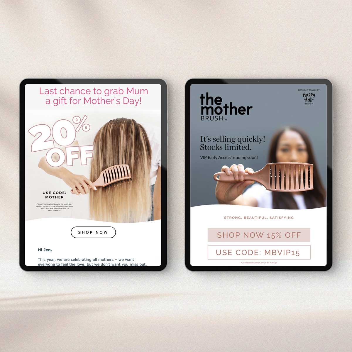The Mother Brush Email Campaigns